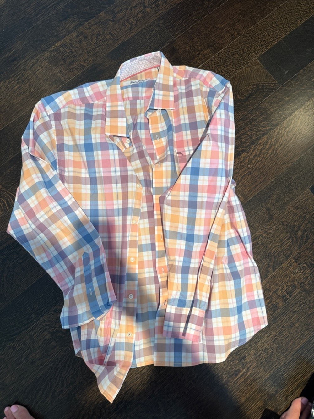 Tommy Bahama Pastel Plaid Button-Down Shirt in Blue, Pink & Yellow